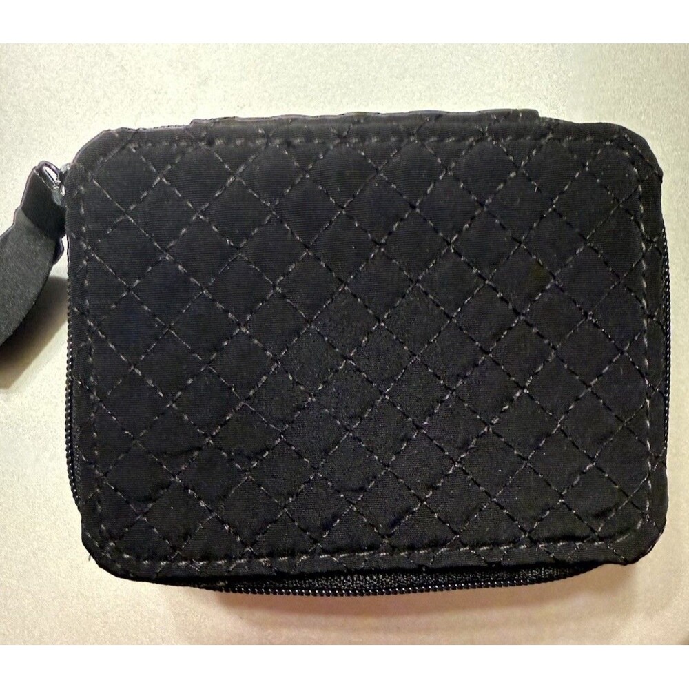 VERA BRADLEY Black Travel Pill Case *No Insert* Performance Twill Lined Zip Clos